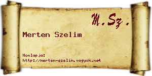 Merten Szelim névjegykártya